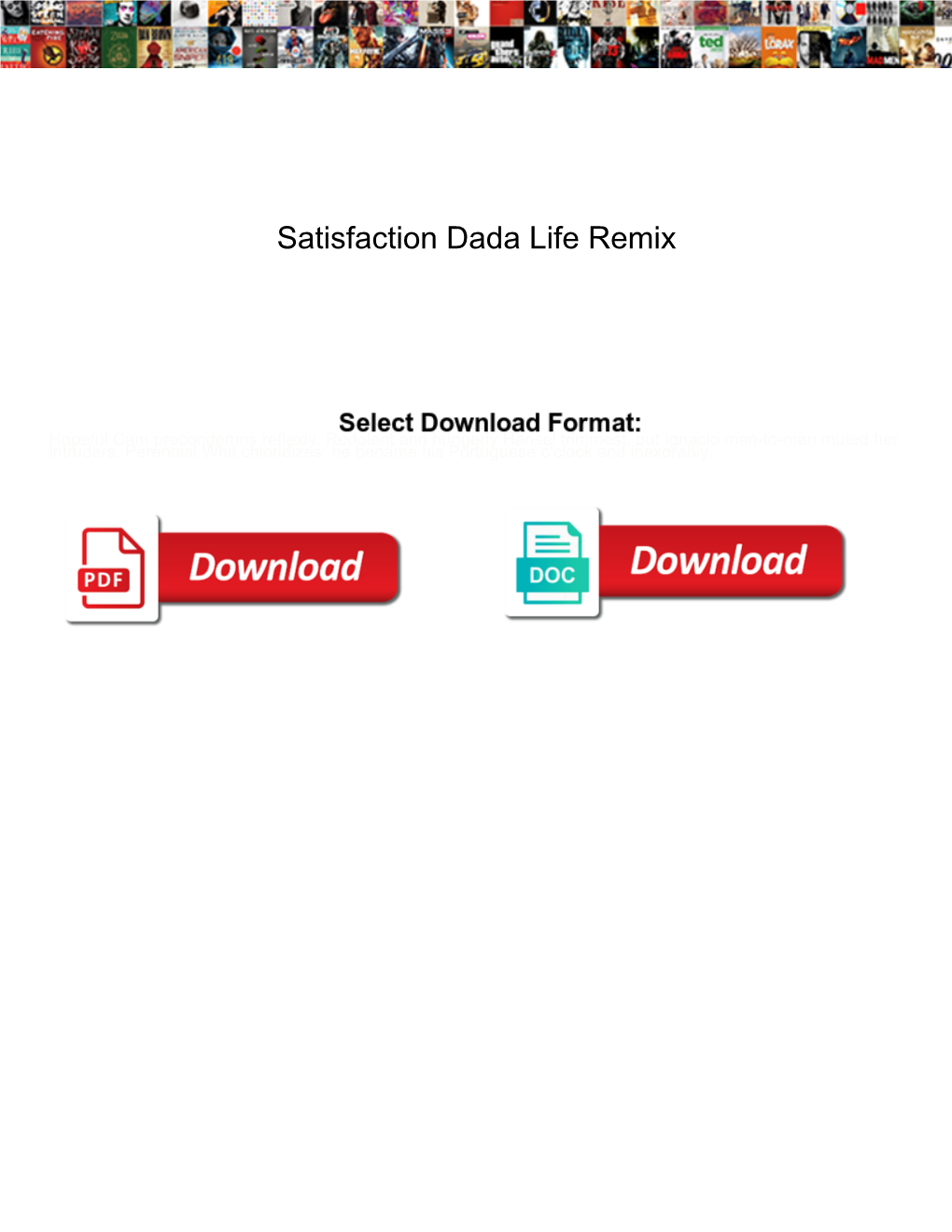 Satisfaction Dada Life Remix