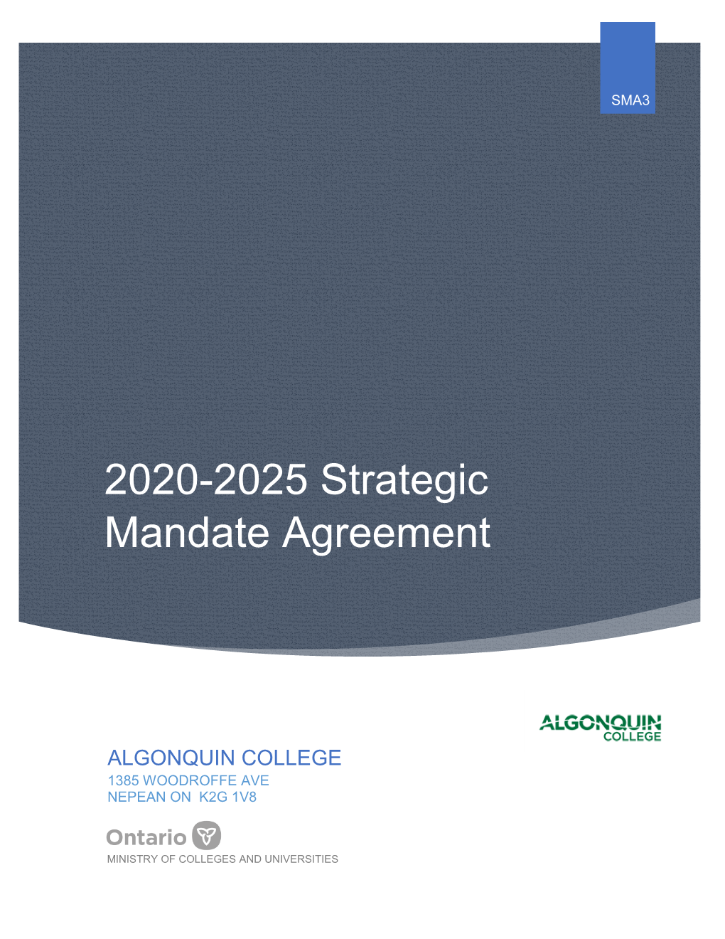 2020-2025 Strategic Mandate Agreement