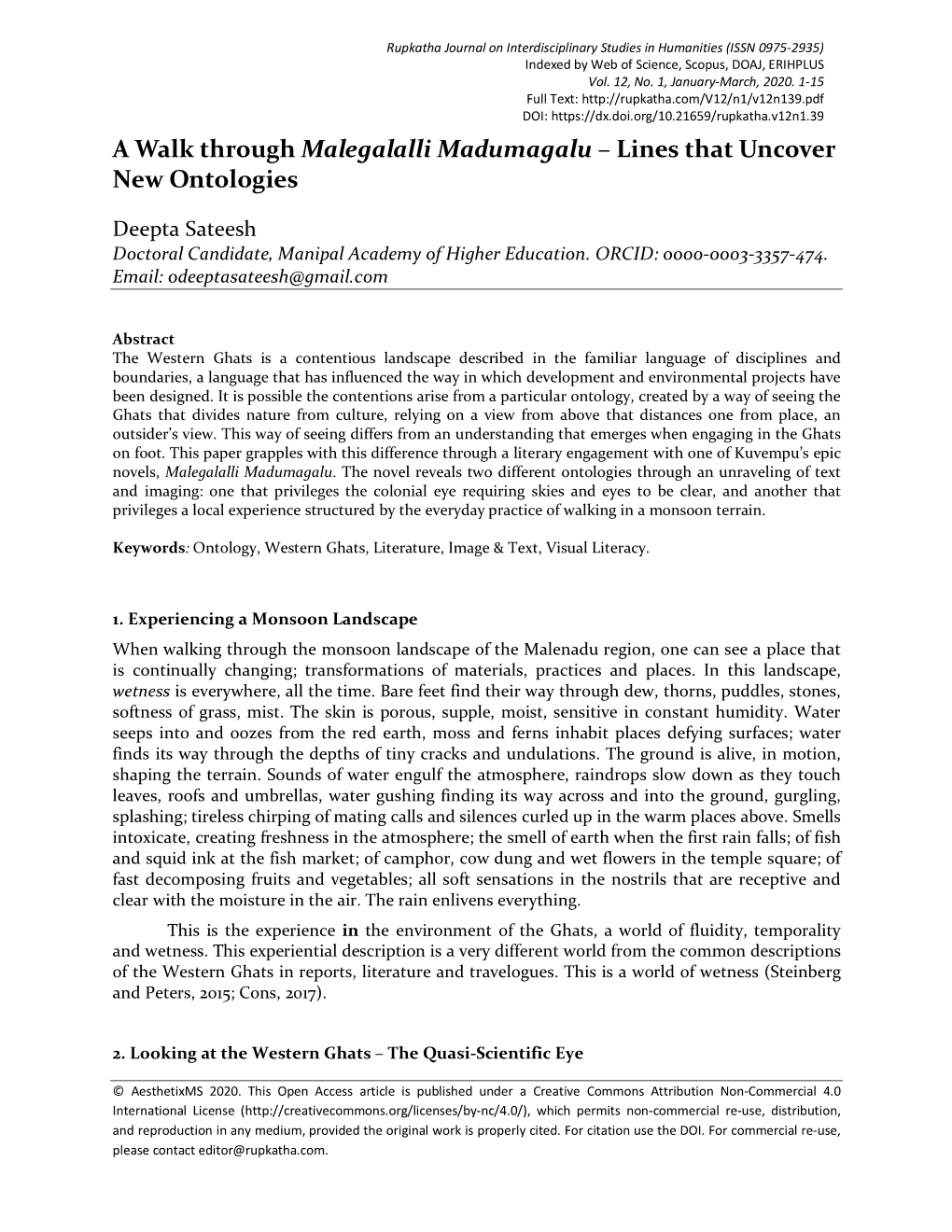 A Walk Through Malegalalli Madumagalu – Lines That Uncover New Ontologies