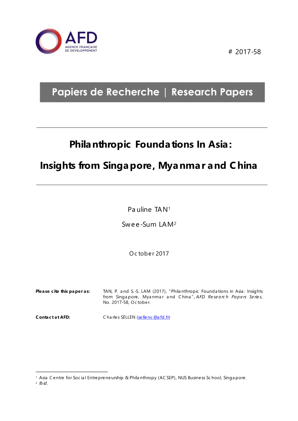 Philanthropic Foundations in Asia