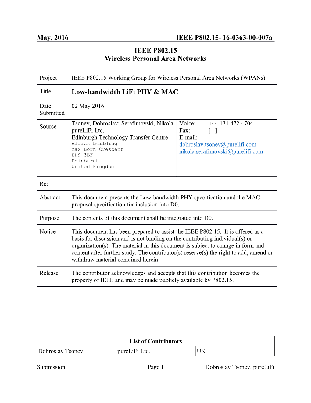 Wireless Personal Area Networks s2