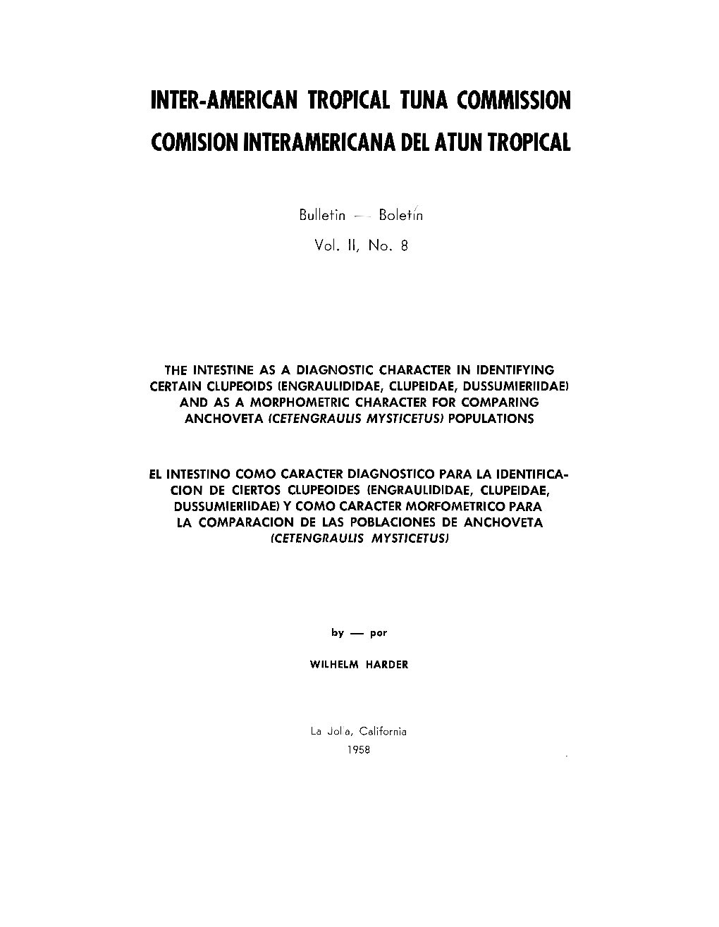 Inter-American Tropical Tuna Commission Comision Interamericana Del Atun Tropical