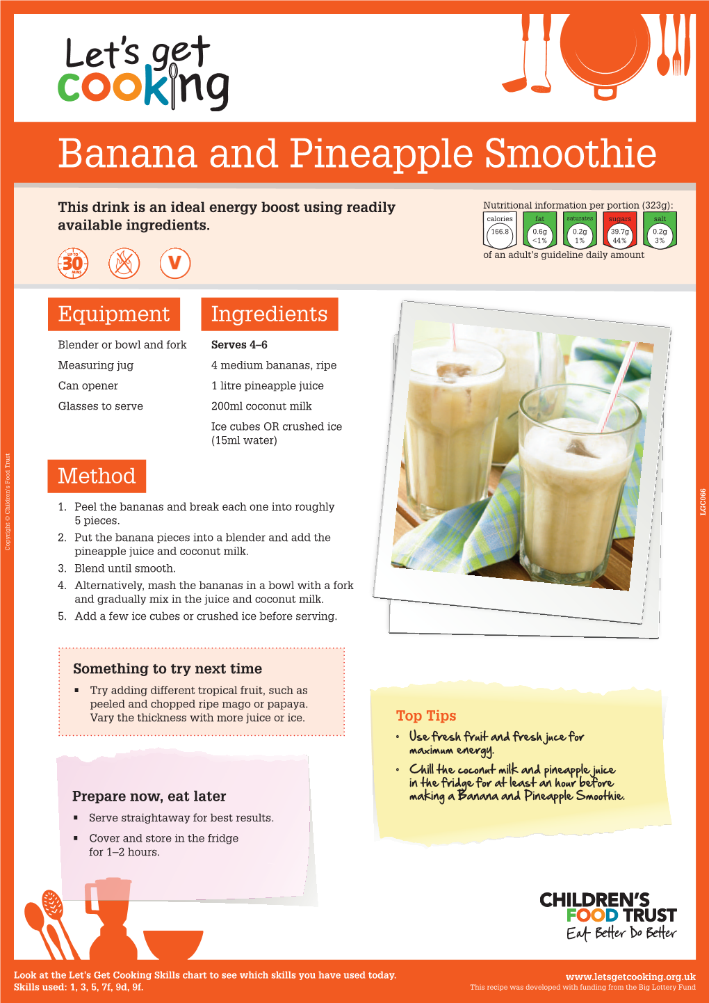 Banana and Pineapple Smoothie