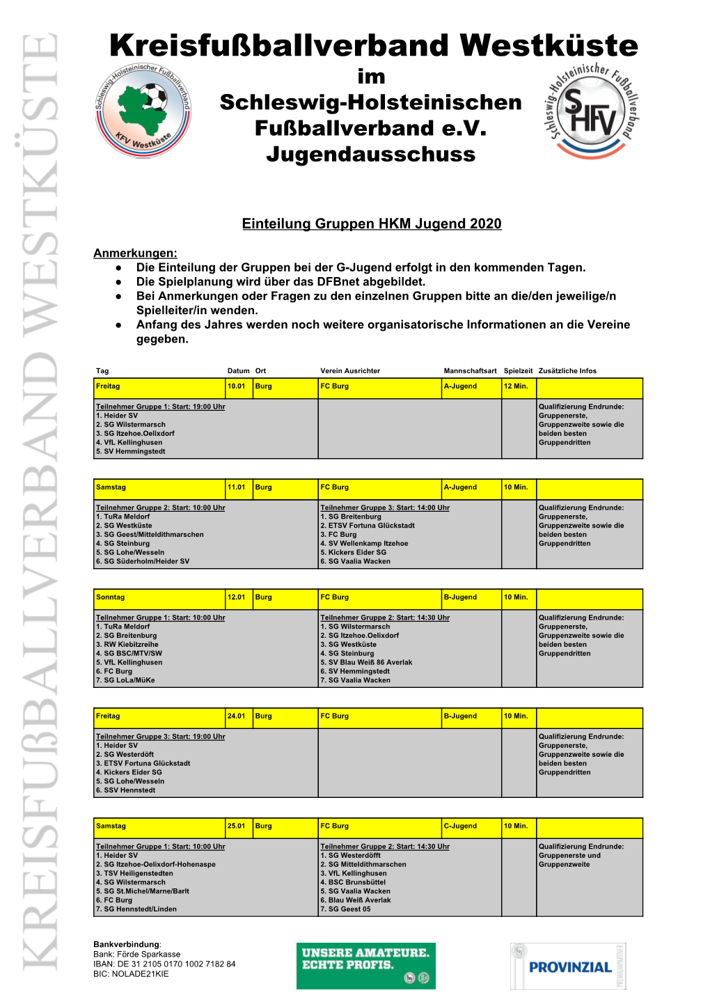 Kreisfußballverband Westküste Im Schleswig-Holsteinischen Fußballverband E.V