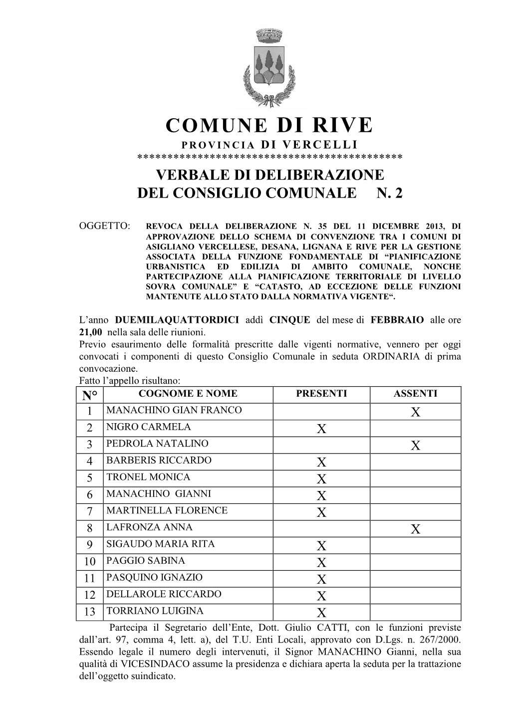 2-2014 Revoca Convenzione Edilizia E Urbanistica Copia