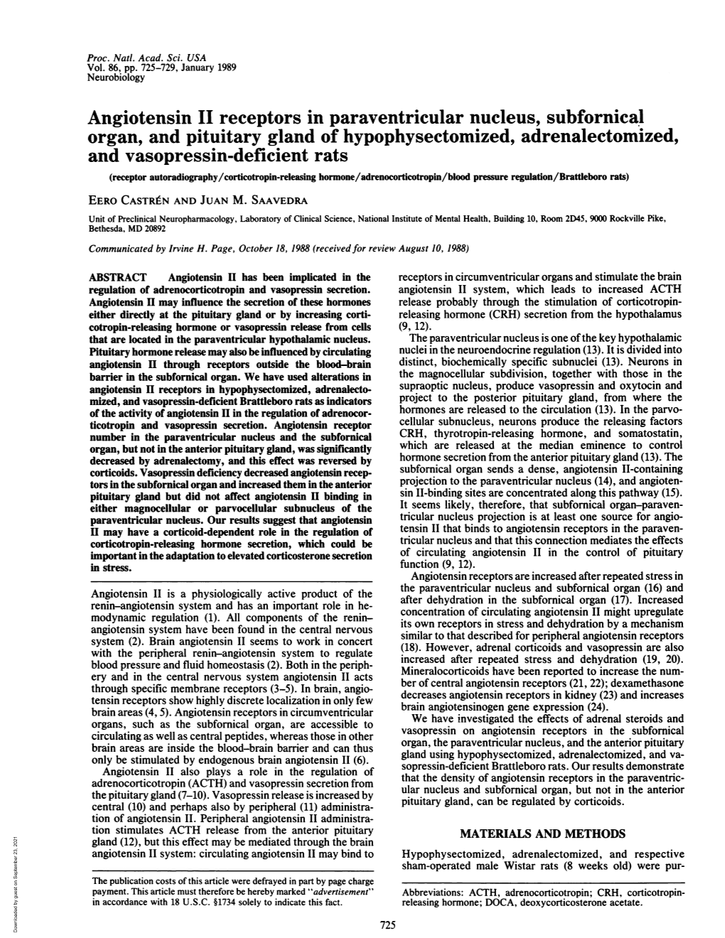 Organ, and Pituitary Gland of Hypophysectomized