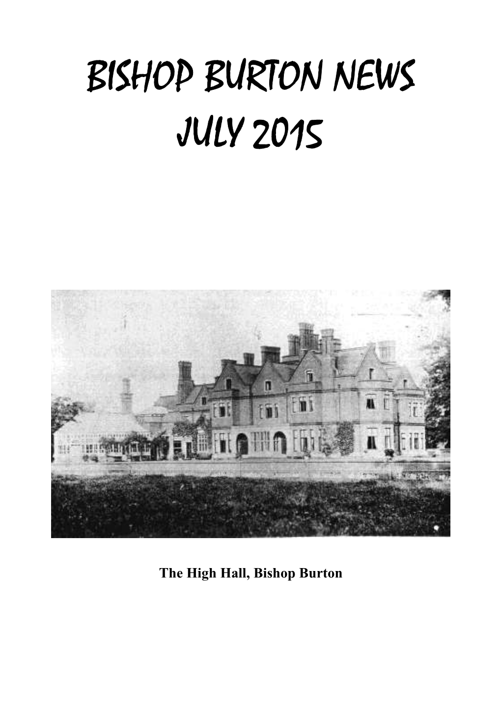 Bishop Burton News July 2015