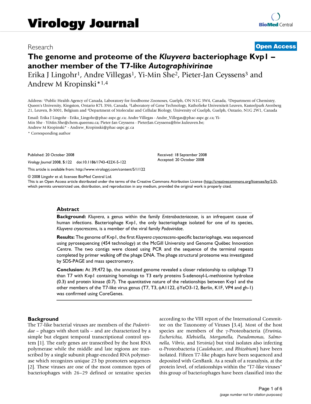 Virology Journal Biomed Central