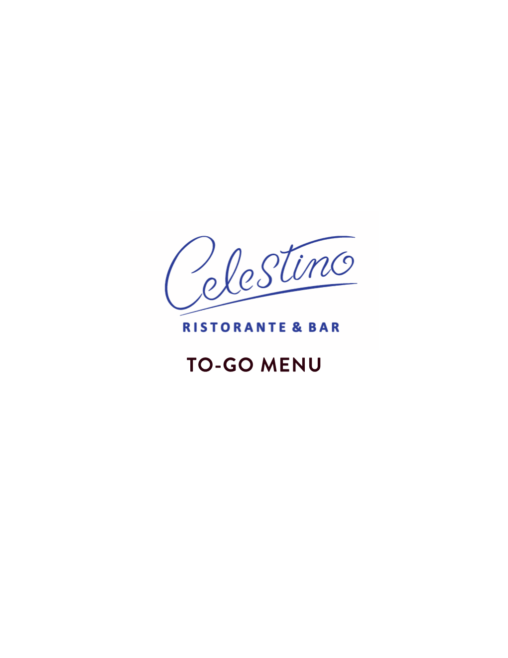 Celestino -To-Go-Menu