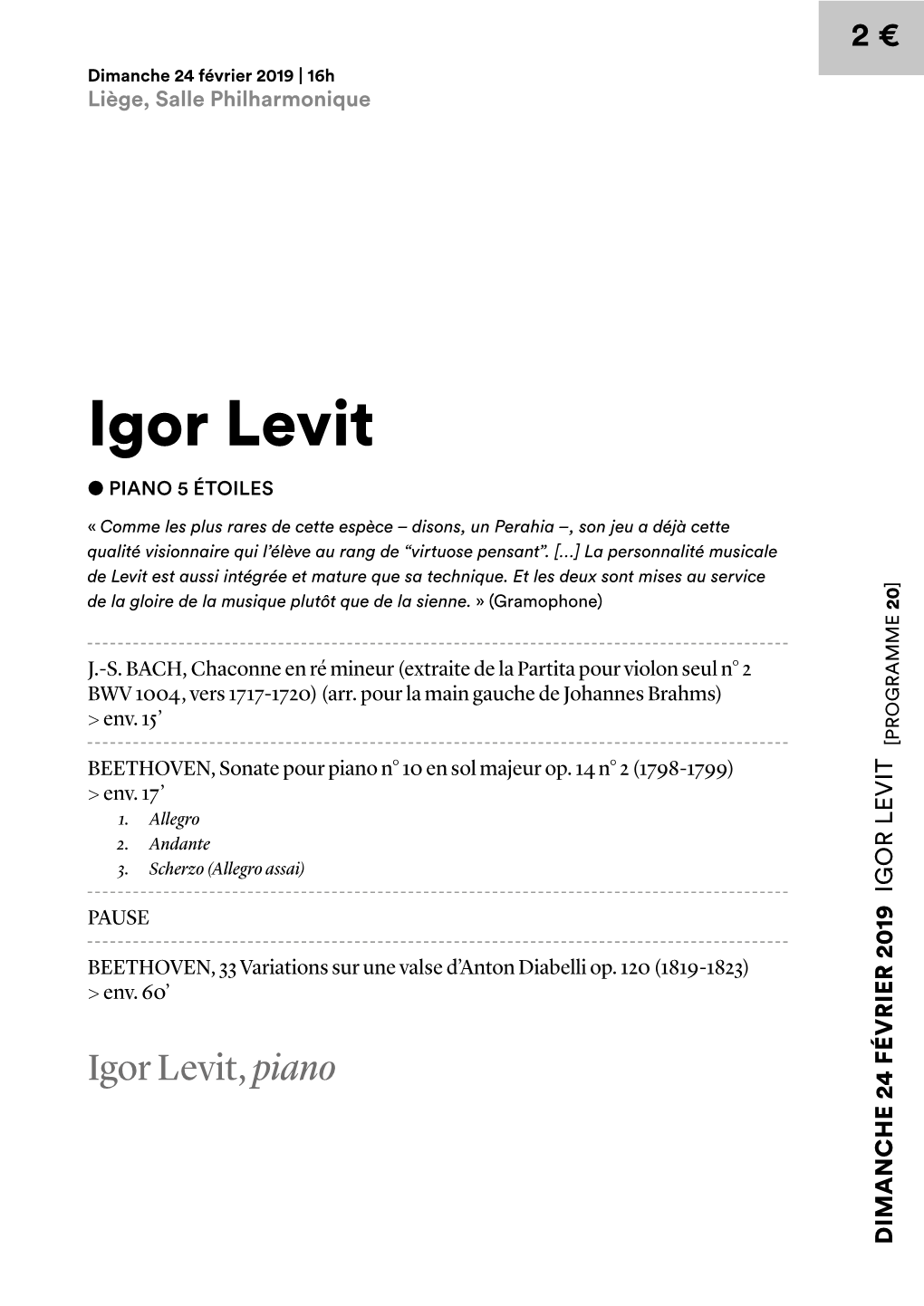 Igor Levit ● PIANO 5 ÉTOILES