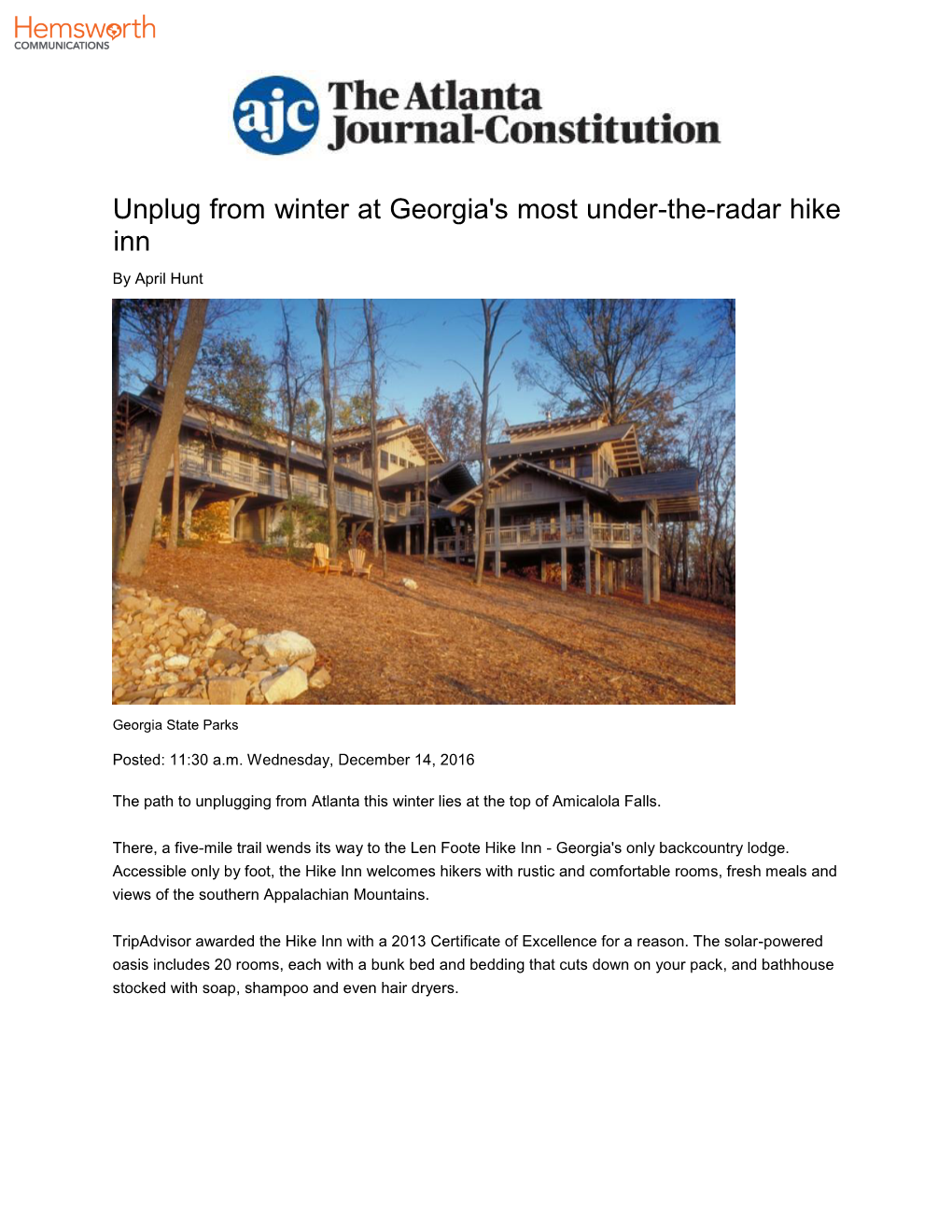 Unplug from Winter at Georgia's Most Under-The-Radar Hike Inn