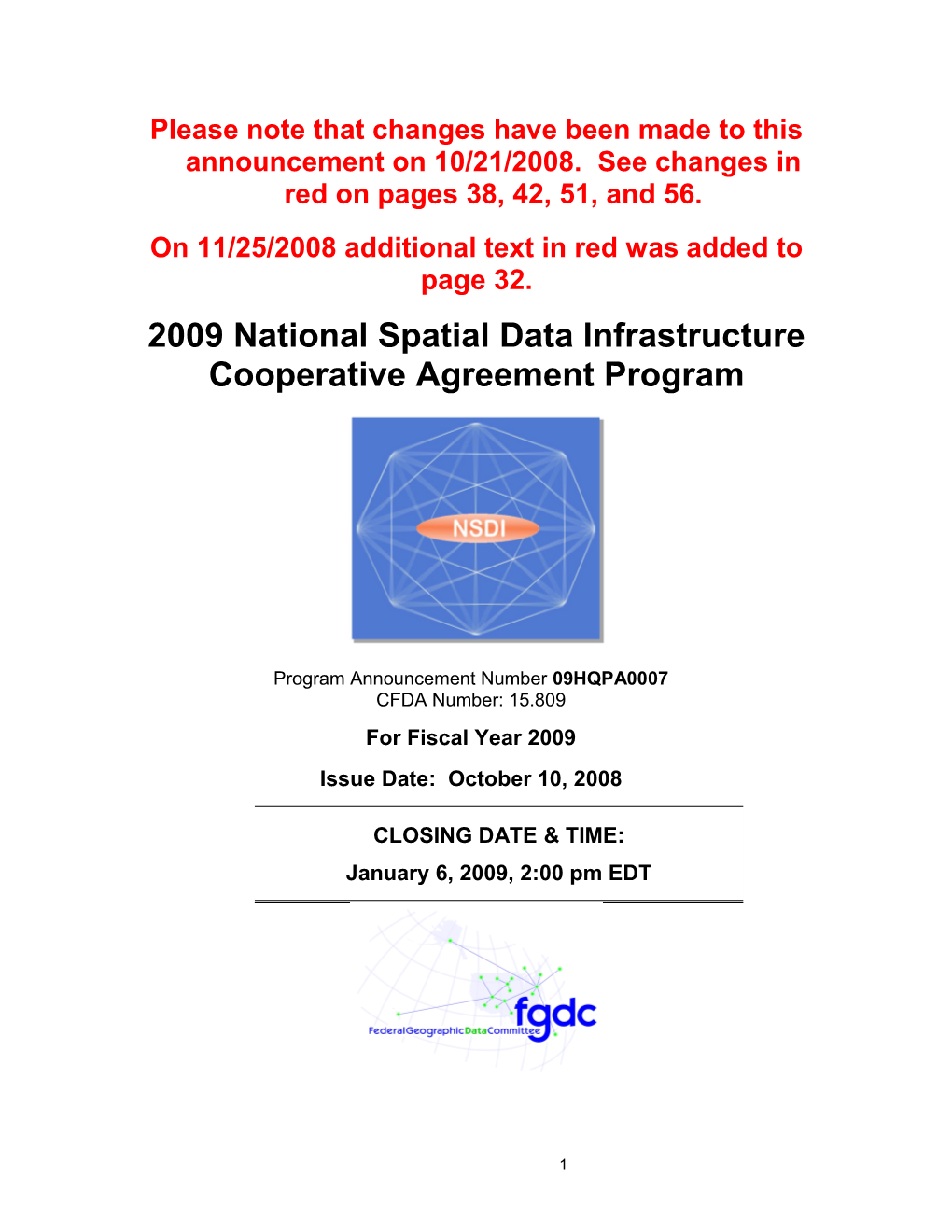 2008 National Spatial Data Infrastructure