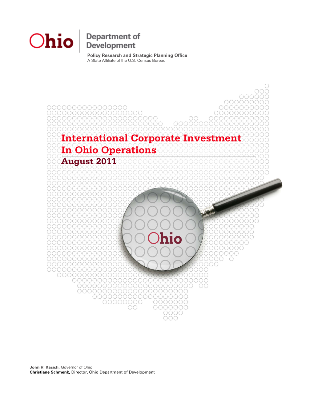 International Corporate Investment in Ohio Operations August 2011