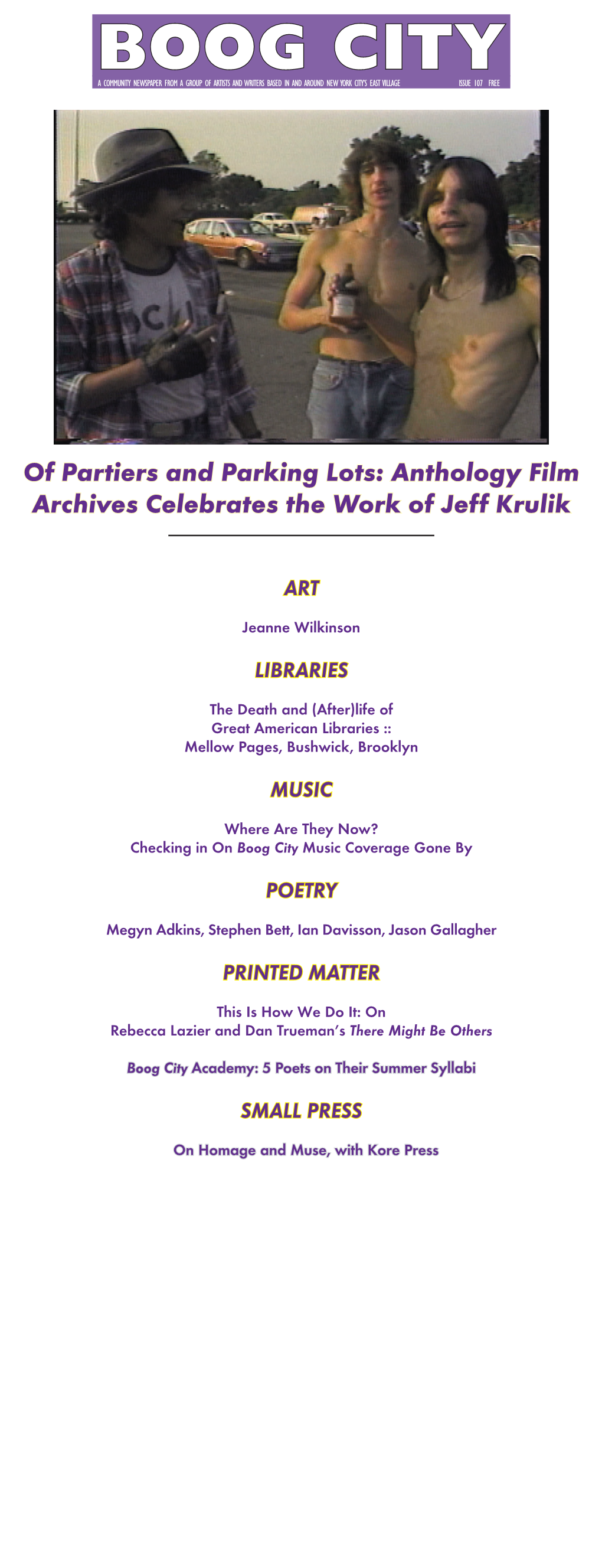 Of Partiers and Parking Lots: Anthology Film Archives Celebrates the Work of Jeff Krulik