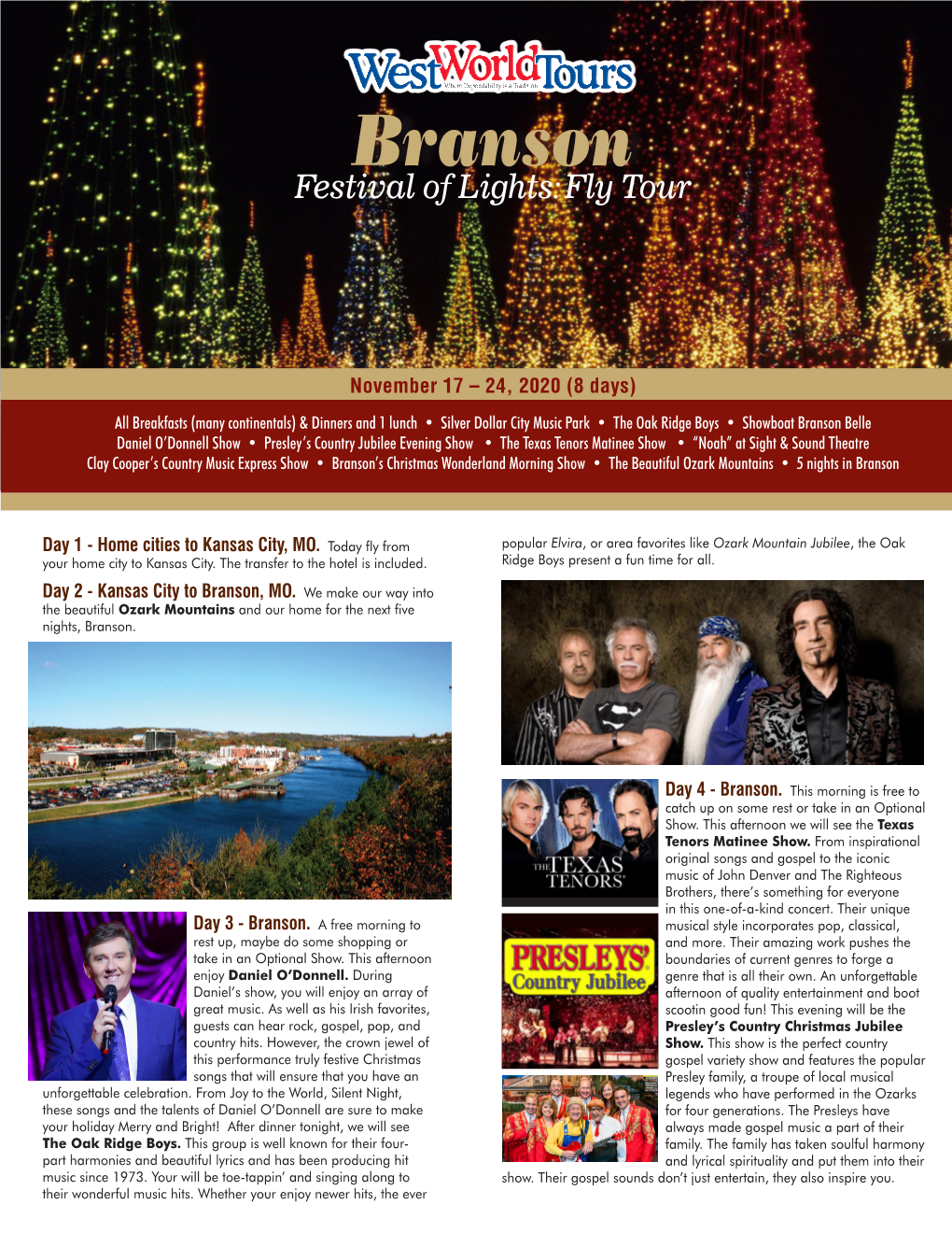 Branson Festival of Lights:Fly Tour