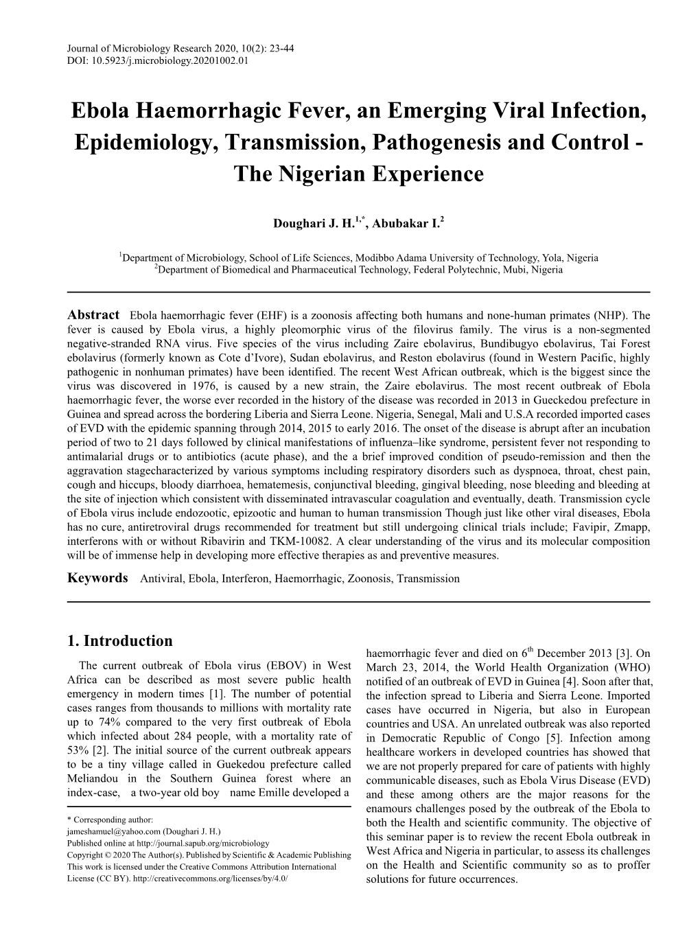 Antiviral, Ebola, Interferon, Haemorrhagic, Zoonosis, Transmission