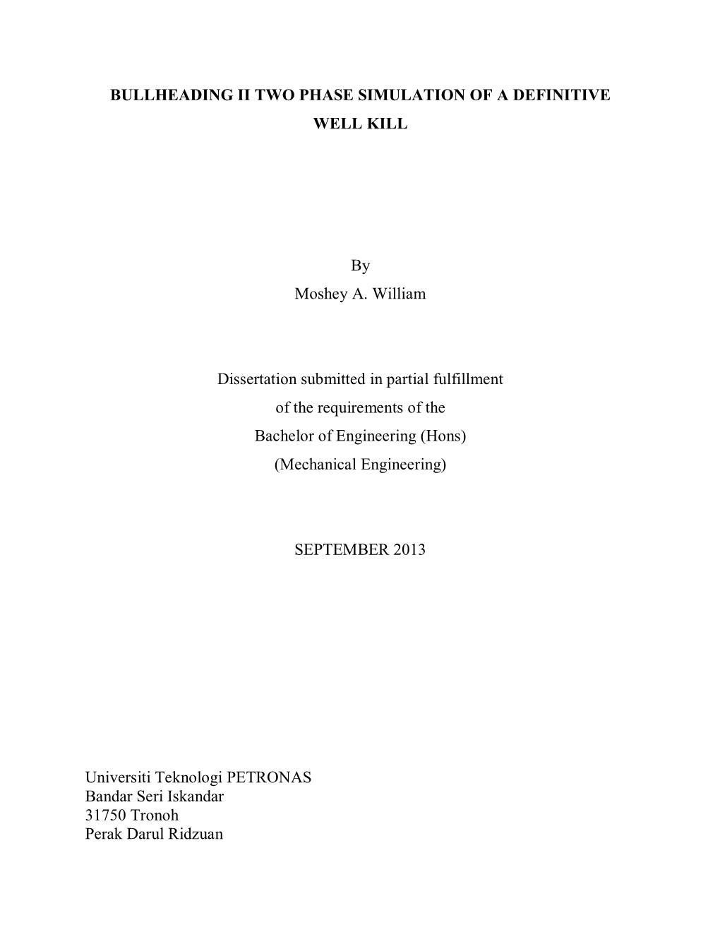 Bullheading Ii Two Phase Simulation of a Definitive Well Kill