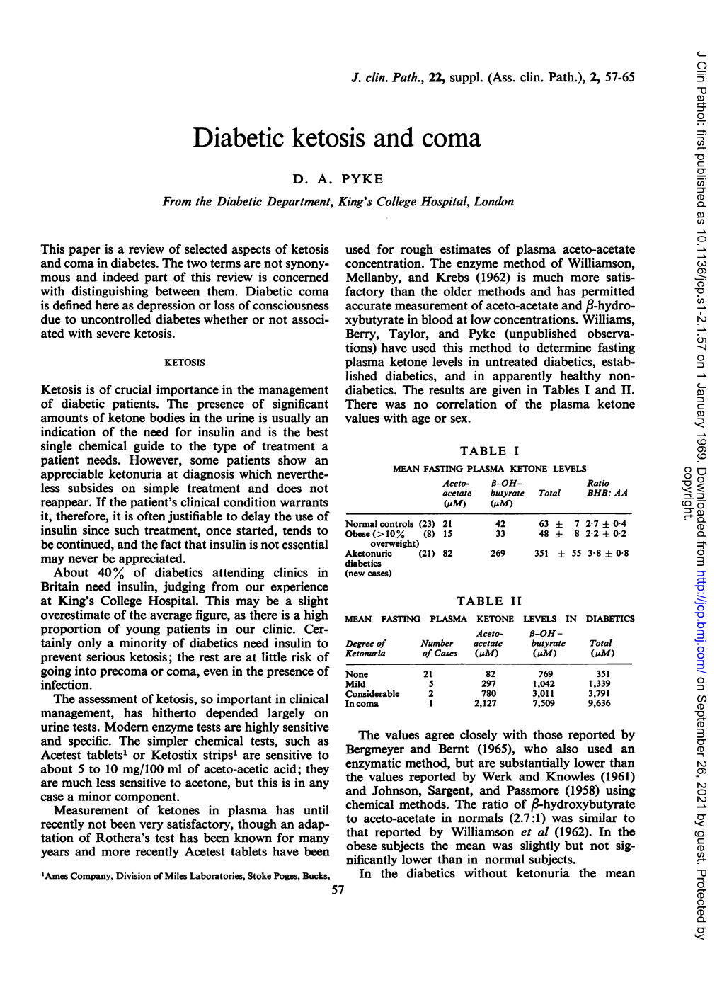 Diabetic Ketosis and Coma