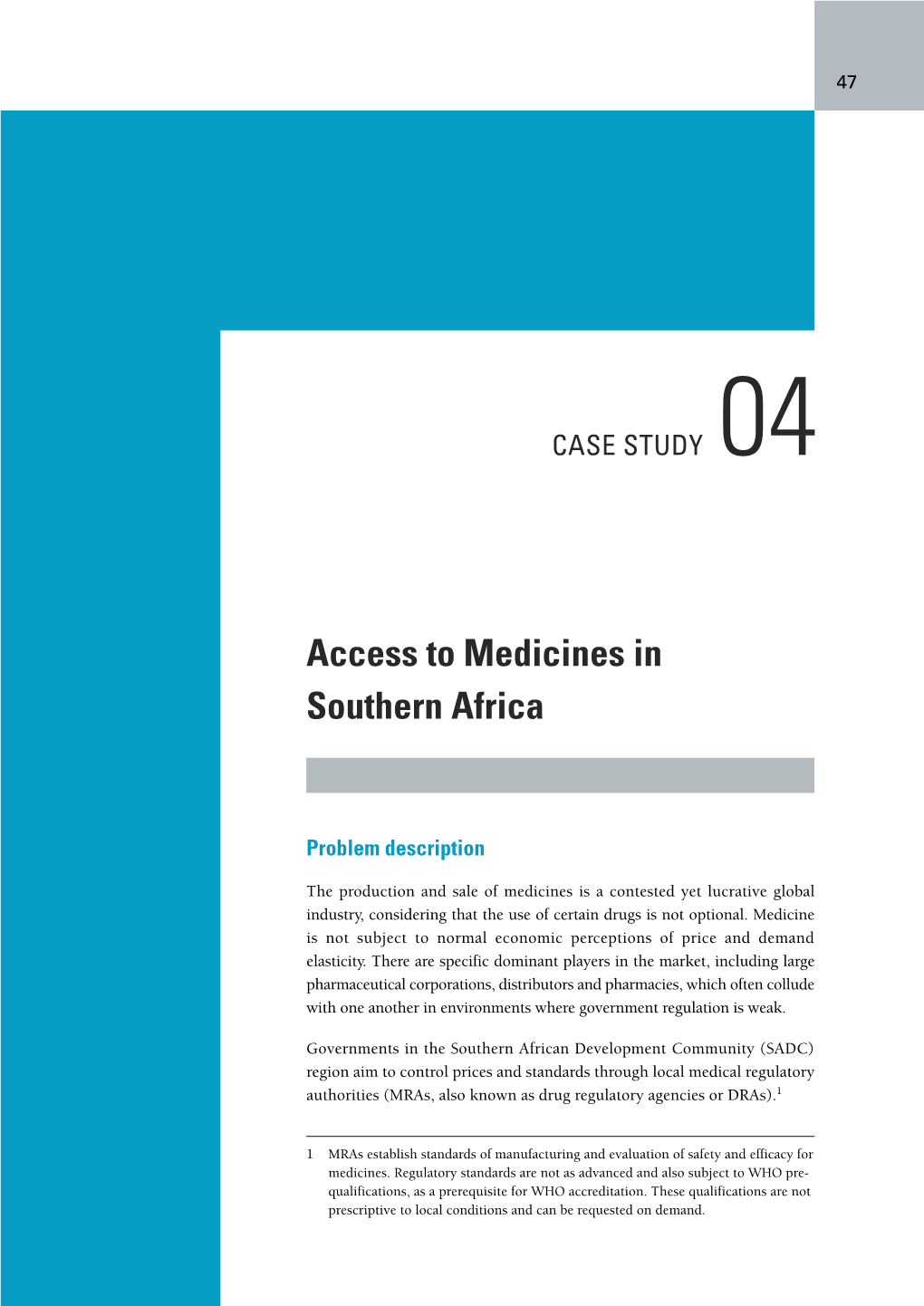 Access to Medicines in Southern Africa