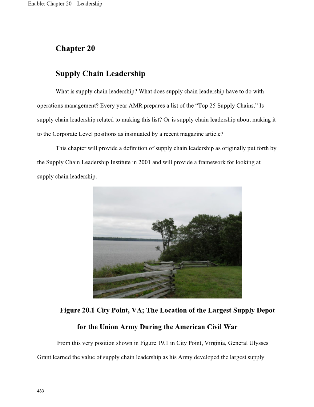 Chapter 20 Supply Chain Leadership