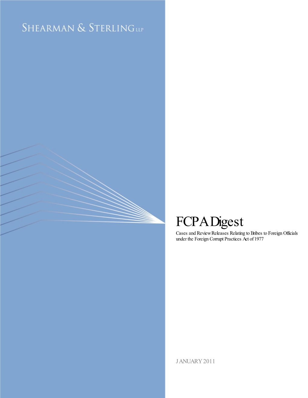 FCPA Digest Jan 2011