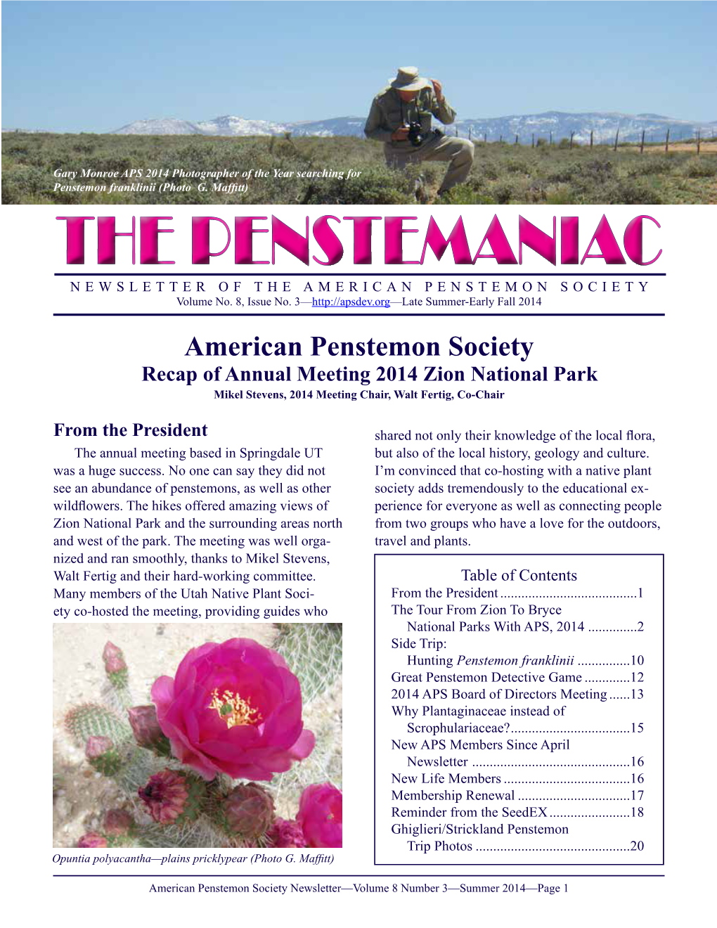 2014 Summer Newsletter