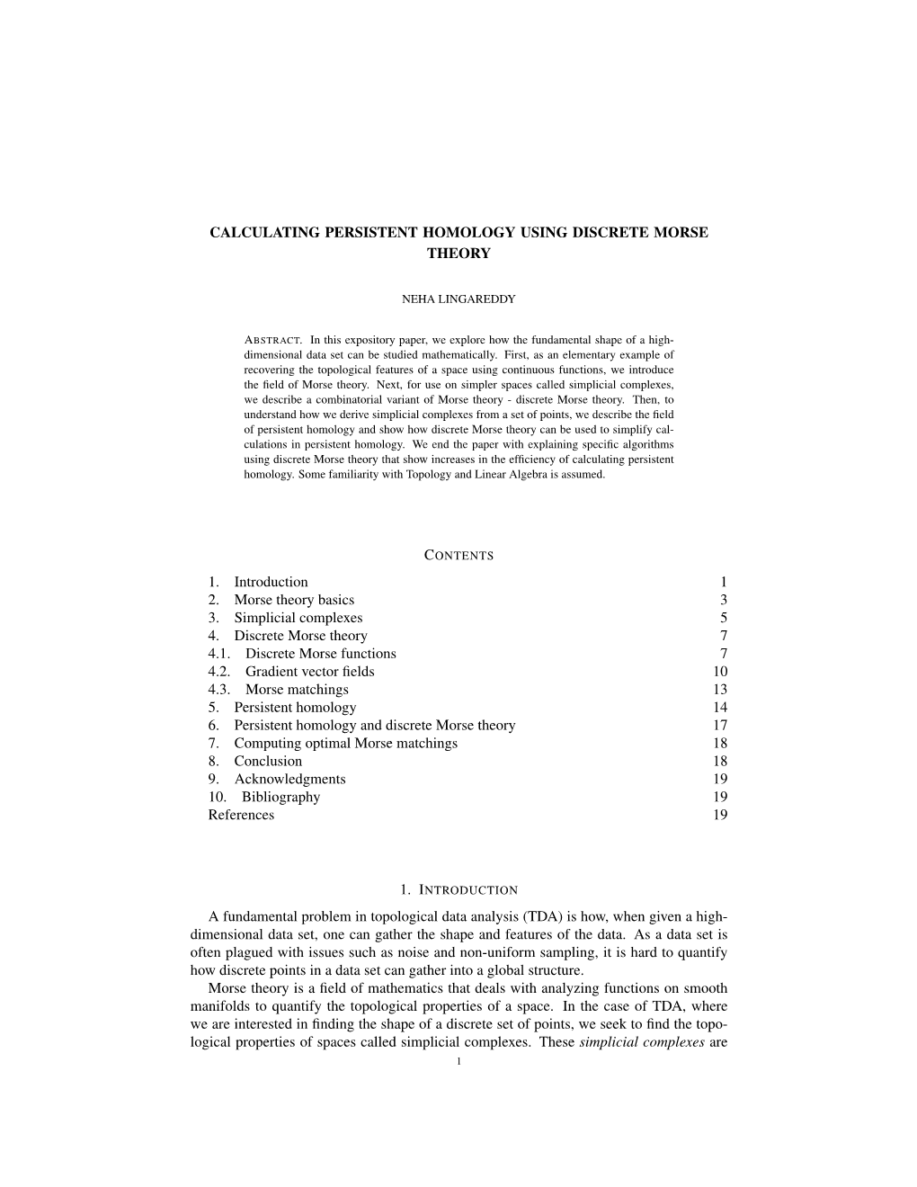 Calculating Persistent Homology Using Discrete Morse Theory