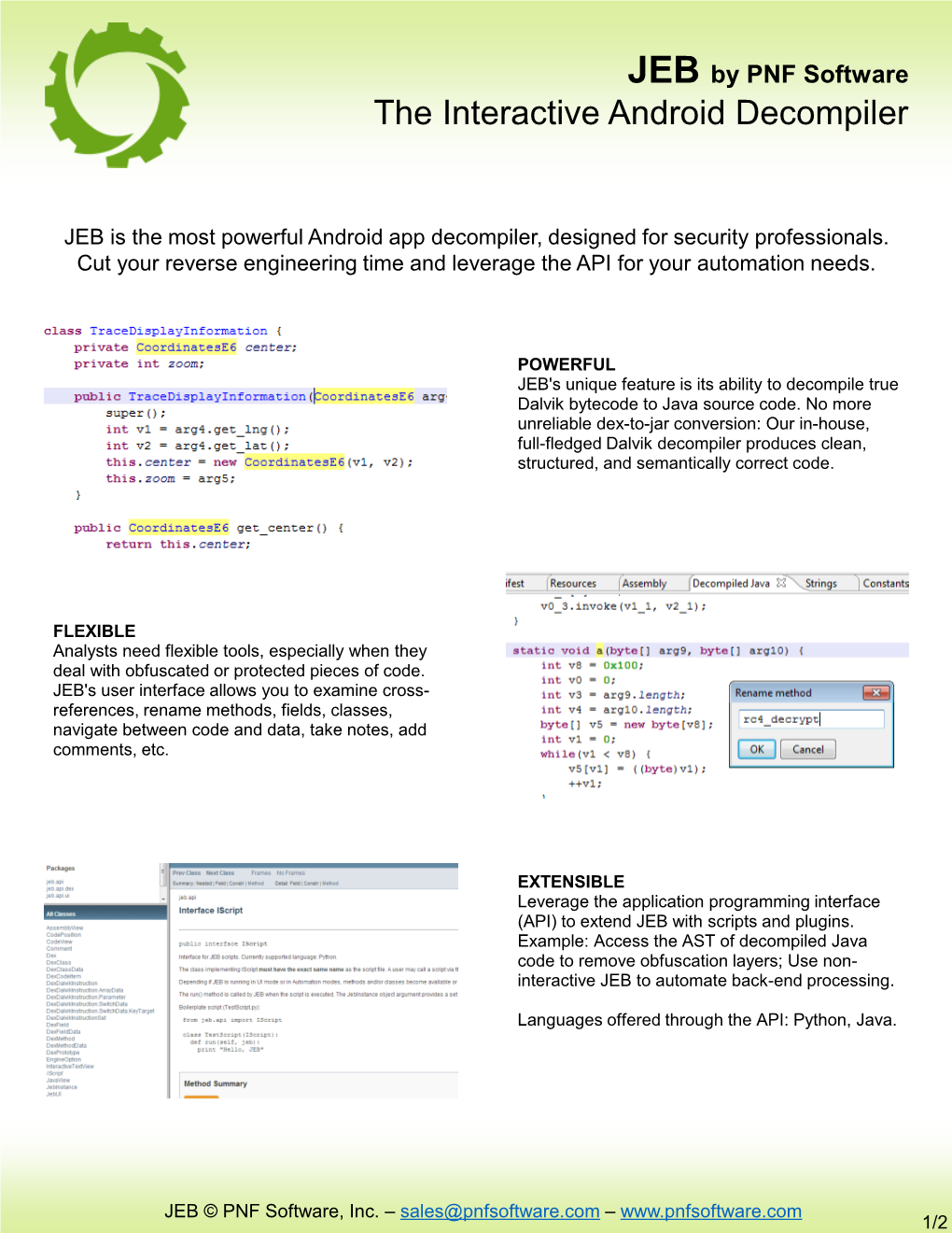 JEB by PNF Software the Interactive Android Decompiler