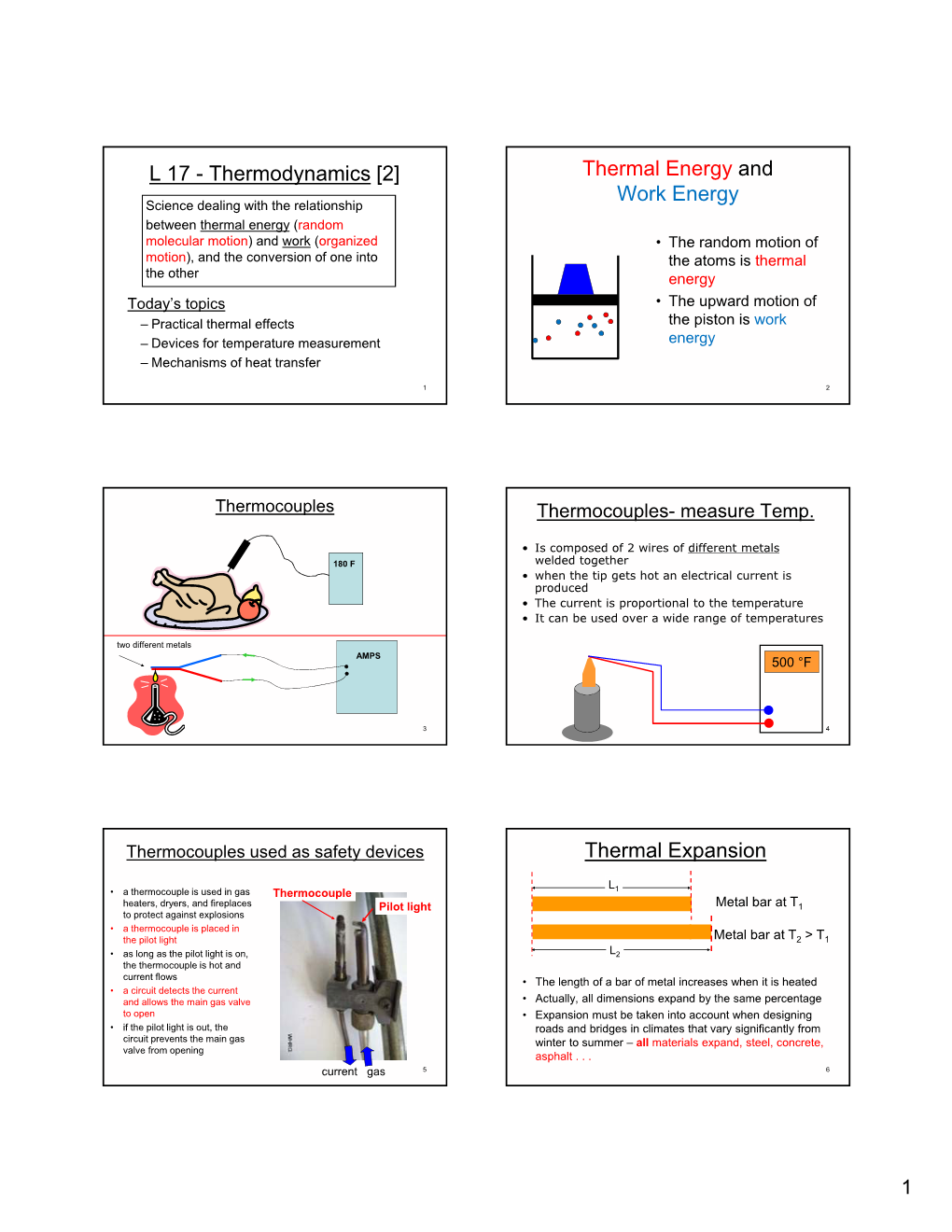 [2] Thermal Energy and Work Energy Thermal Expansion