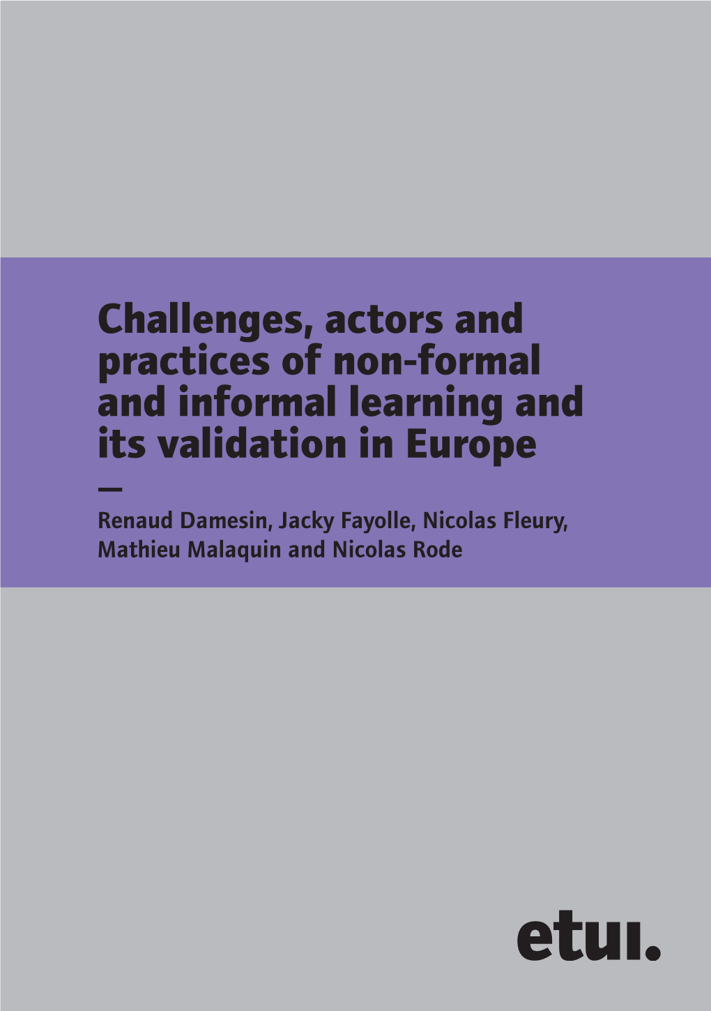 Challenges, Actors and Practices of Non-Formal and Informal Learning