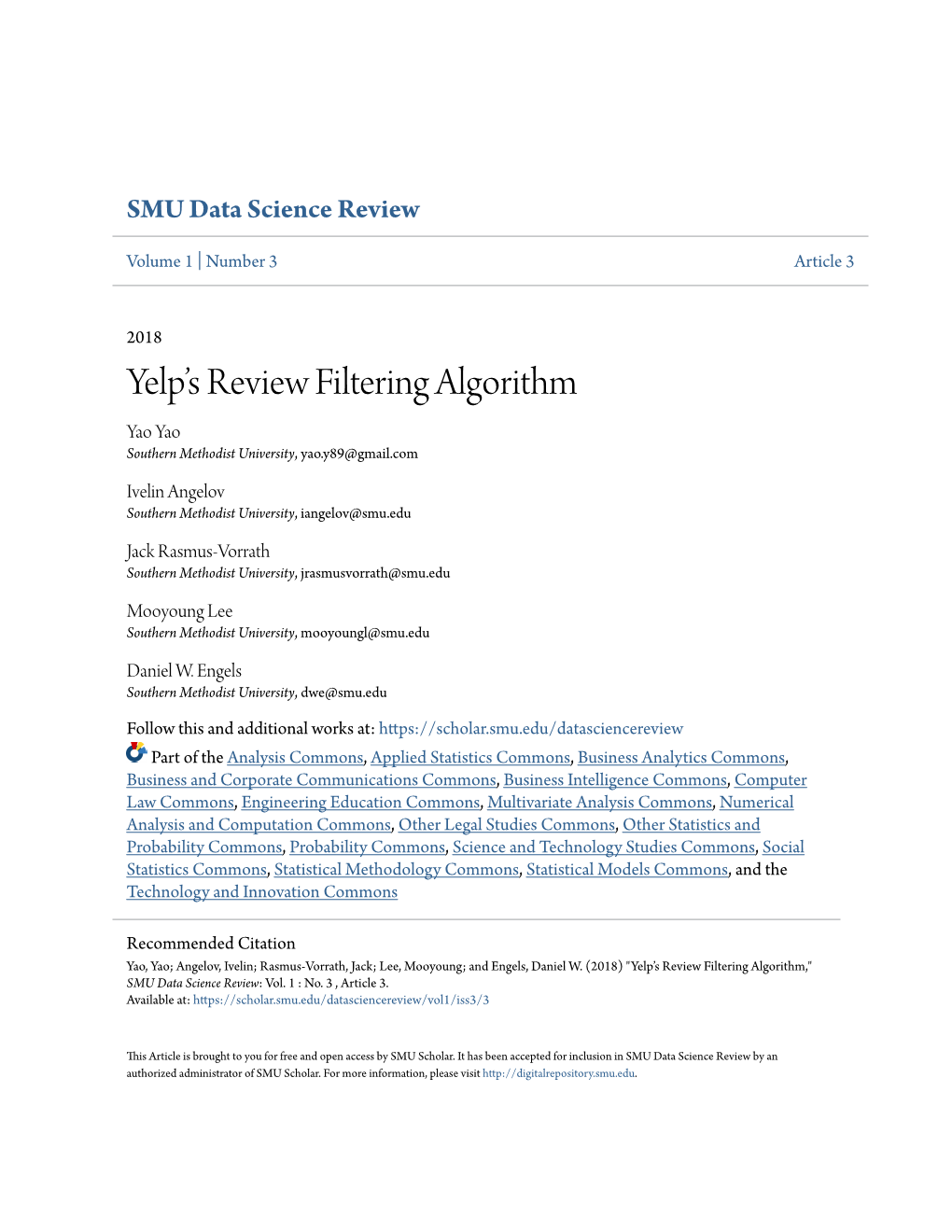 Yelp's Review Filtering Algorithm According to the Signs and Magnitudes of the Model Coefficients