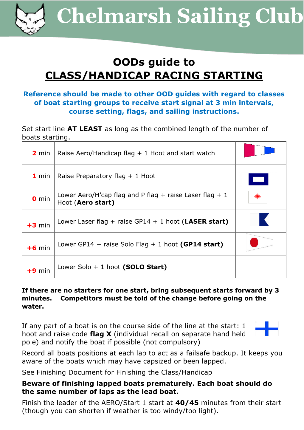 Class Handicap Starting