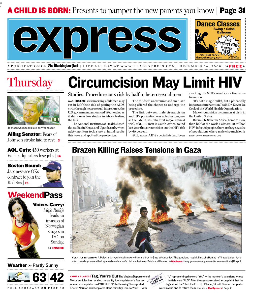 Thursday 12.14.2006 Express 5