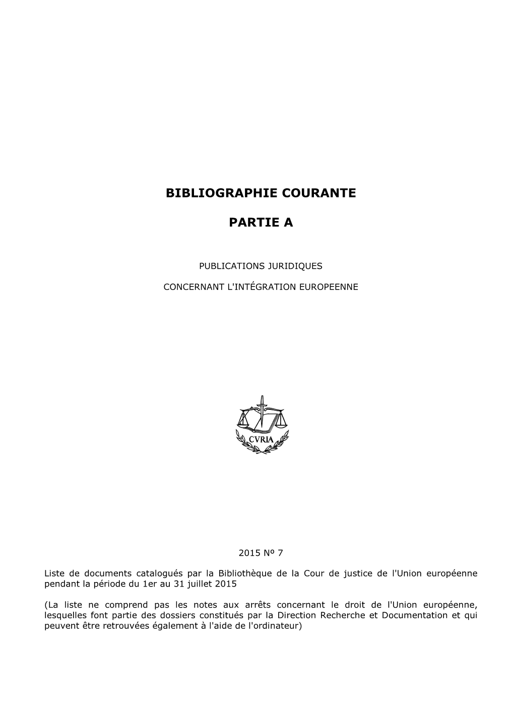 Bibliographie Courante Partie A