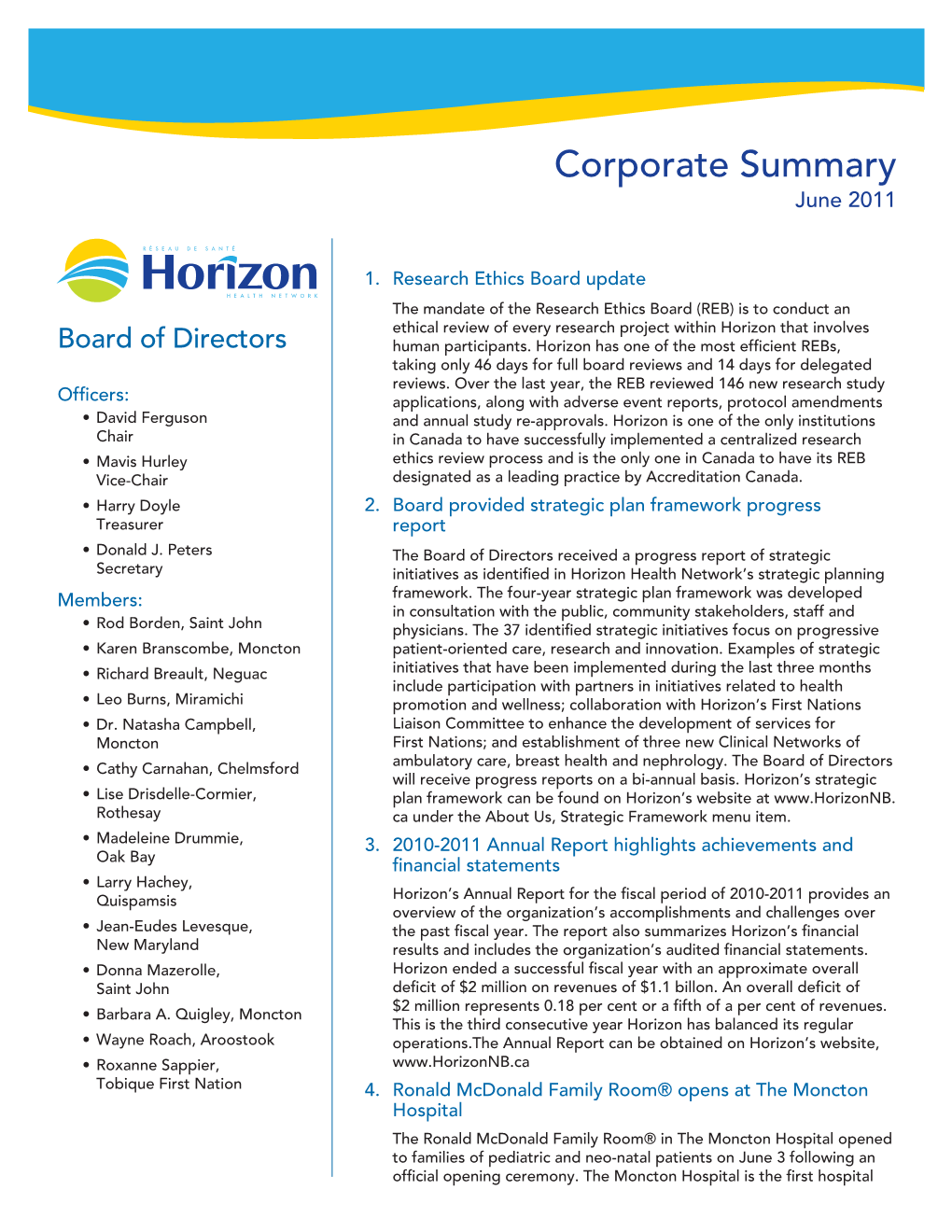 Corporate Summary June 2011