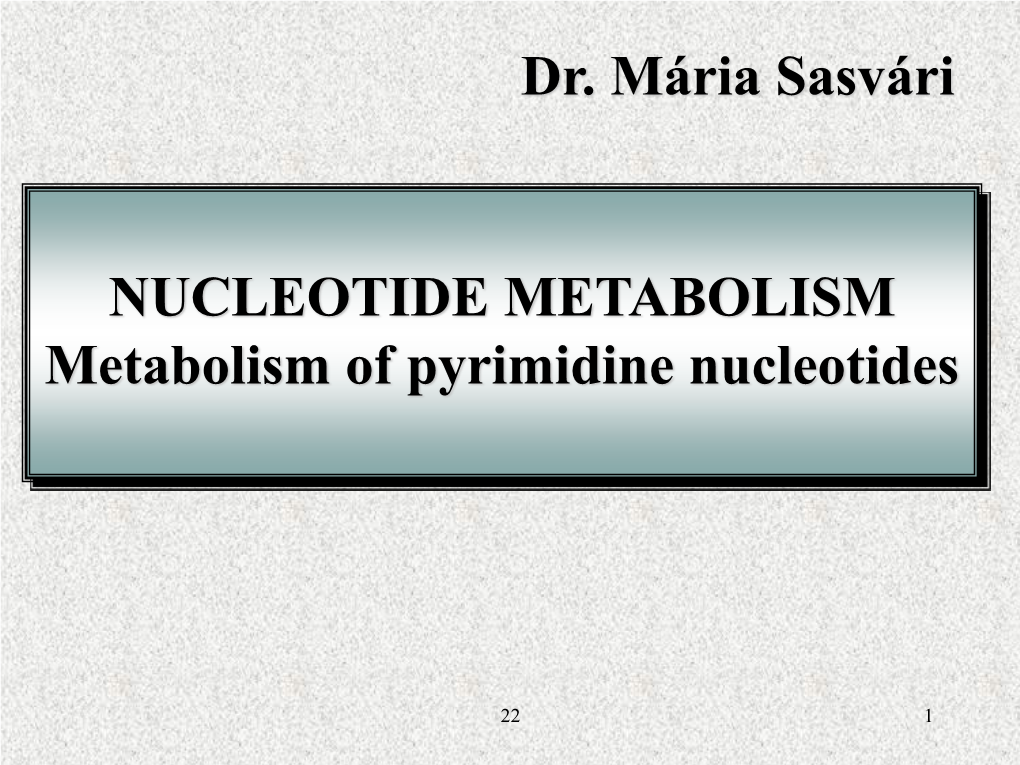 BLOOD Pyrimidine Nucleotides Cytidin E Uridine PRPP “De Novo”