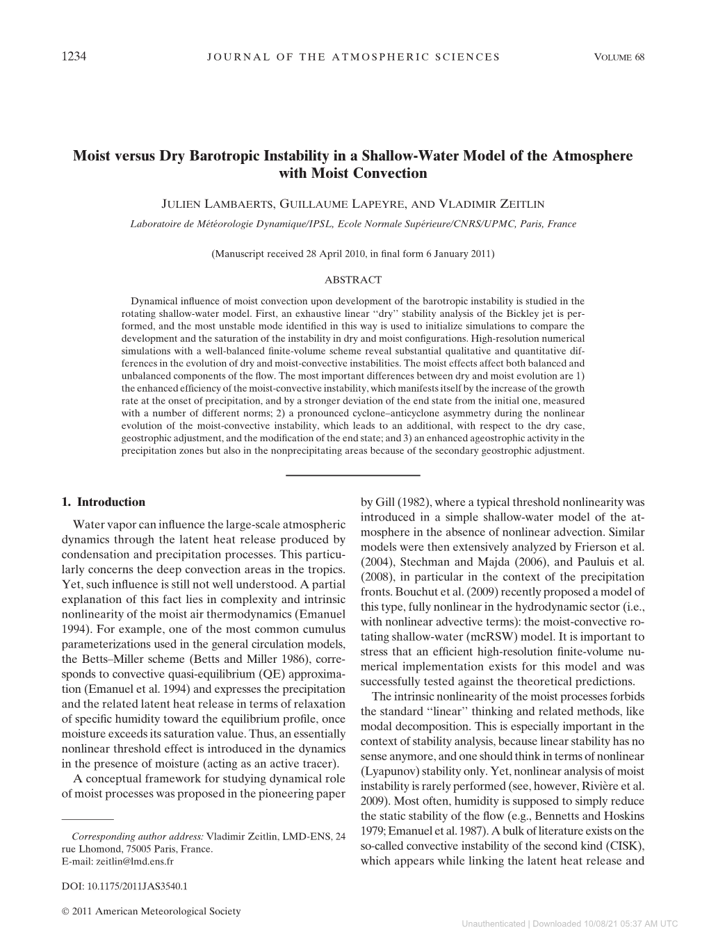 Moist Versus Dry Barotropic Instability in a Shallow-Water Model of the Atmosphere with Moist Convection