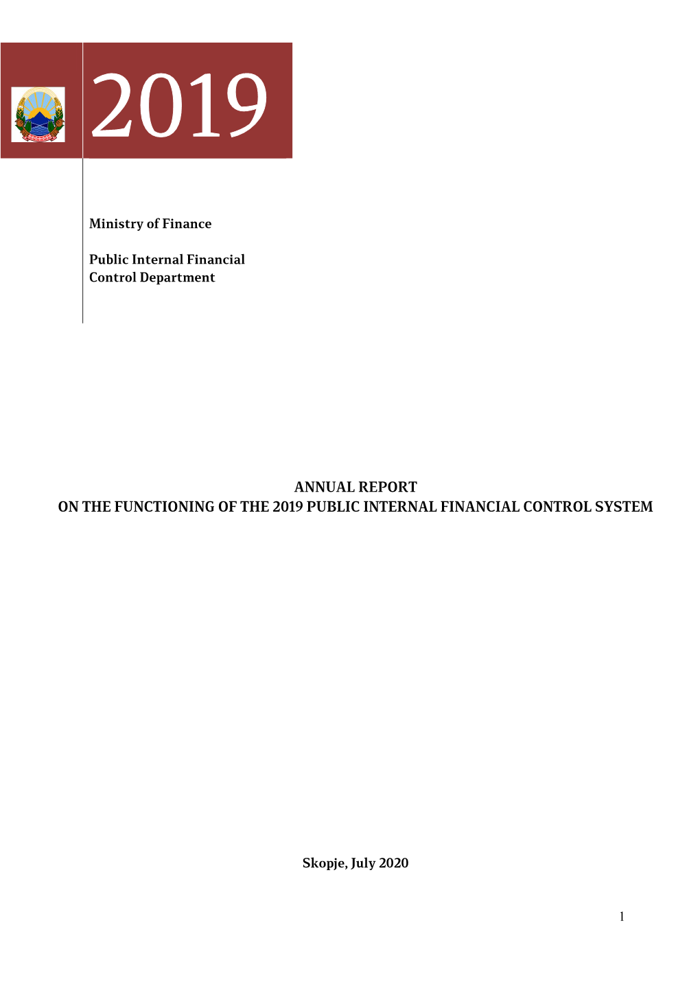 Annual Report on the Functioning of the Public Internal Financial Control