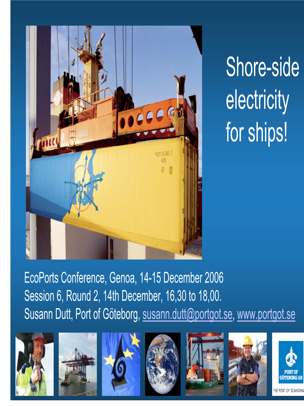 Shore-Side Electricity for Ships!