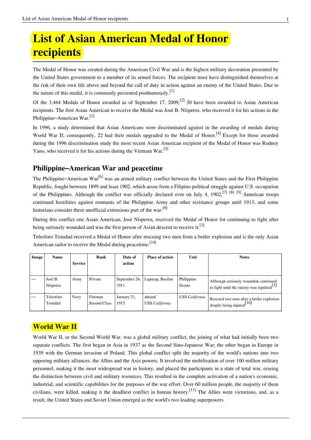 List of Asian American Medal of Honor Recipients 1 List of Asian American Medal of Honor Recipients