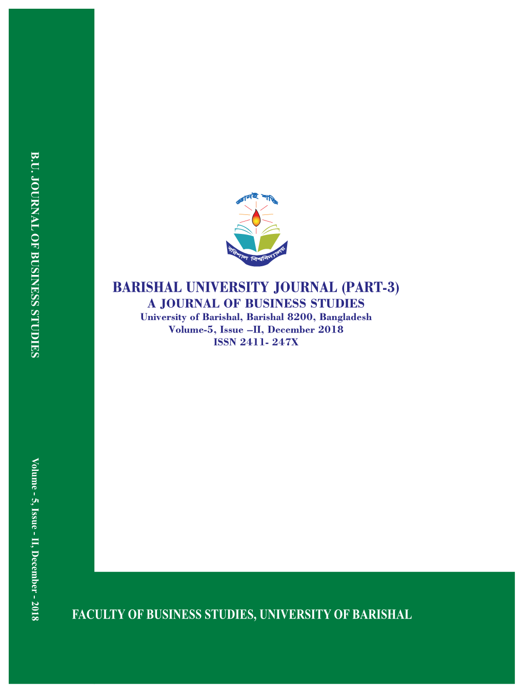 Barishal University Journal (Part-3)