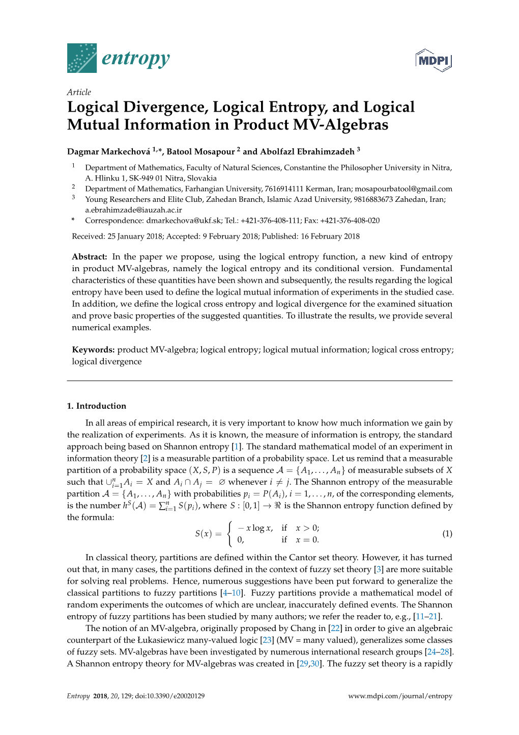 Logical Divergence, Logical Entropy, and Logical Mutual Information in Product MV-Algebras