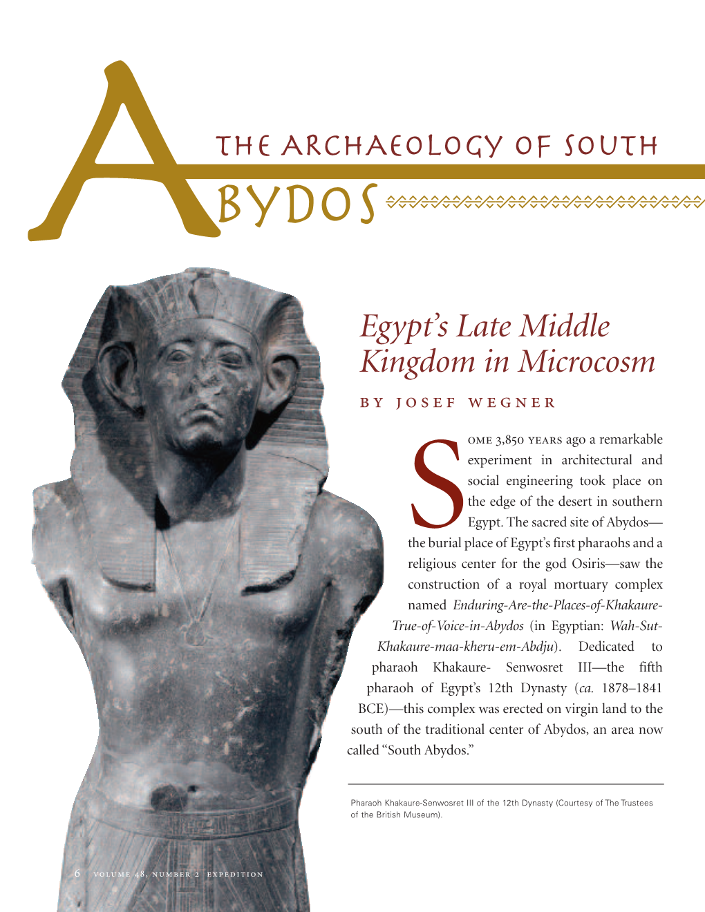 Athe Archaeology of South Egypt's Late Middle Kingdom in Microcosm