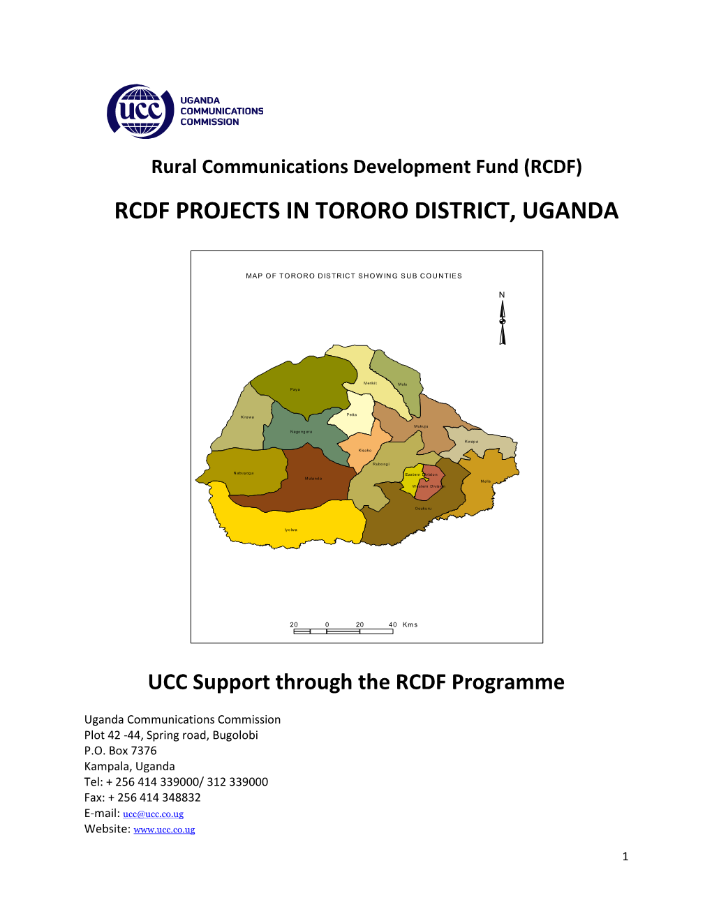 Rcdf Projects in Tororo District, Uganda