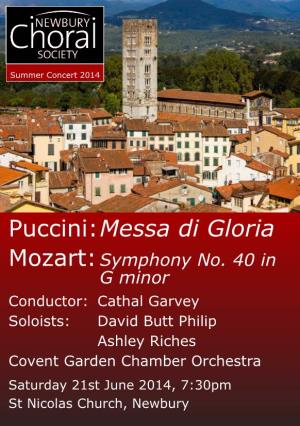 Messa Di Gloria Mozart: Symphony No