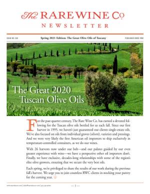 The Great 2020 Tuscan Olive Oils