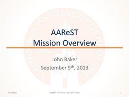 Aarest Mission Overview