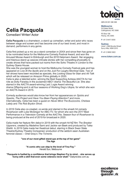 Celia Pacquola Comedian/ Writer/ Actor