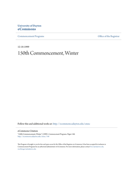 150Th Commencement, Winter