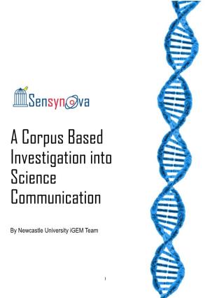 A Corpus Based Investigation Into Science Communication